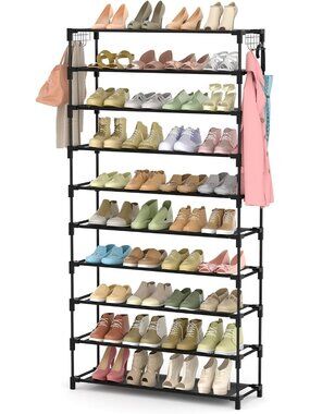 New 10 Tiers Shoe Rack 50 Pairs Large Capacity Tall Shoe Organizer
